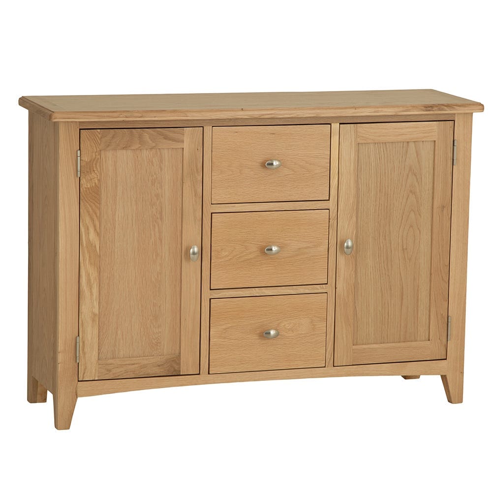 Gloucester Oak 2 Door 3 Drawer Large Sideboard