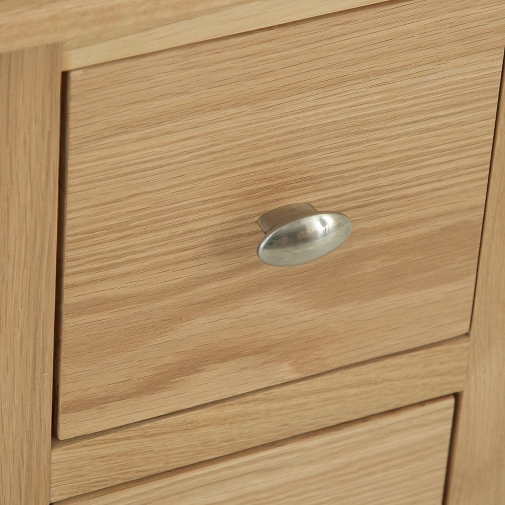 Gloucester Oak Slim 2 Drawer Bedside Table