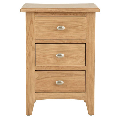 Gloucester Oak Large 3 Drawer Bedside Table - The Furniture Warehouse