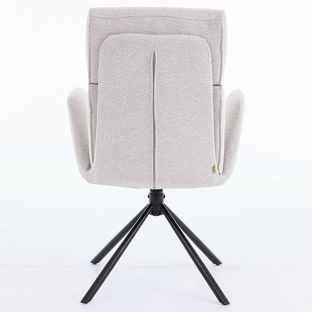 Grey High Back Swivel Chair with Metal Legs - The Furniture Warehouse
