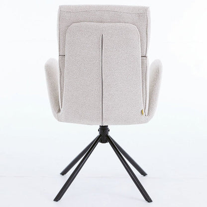 Grey High Back Swivel Chair with Metal Legs - The Furniture Warehouse
