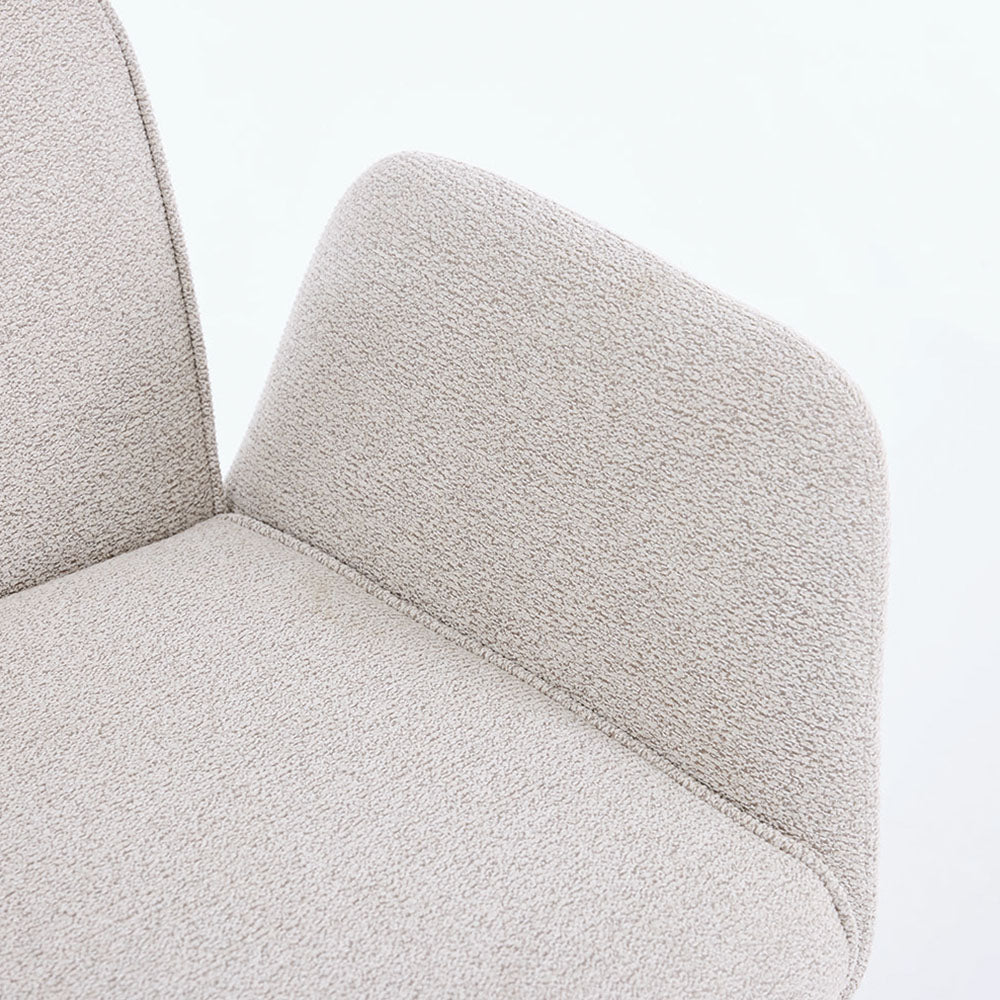 Grey High Back Swivel Chair with Wooden Legs - The Furniture Warehouse