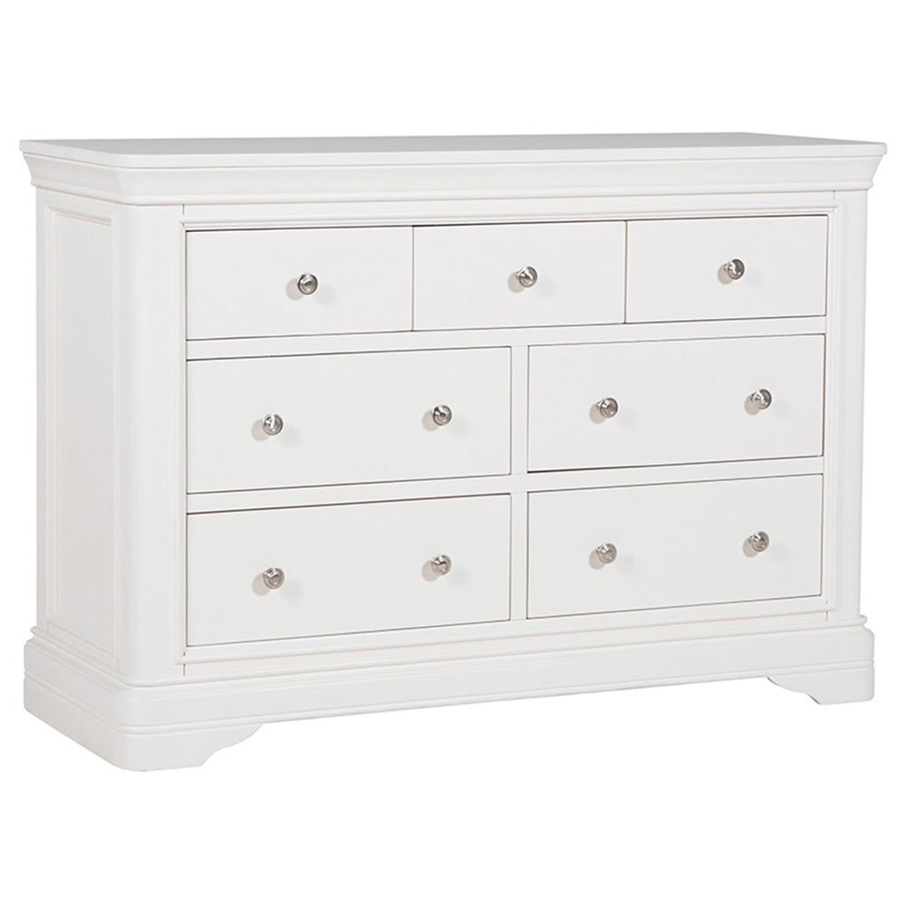 Harrington Bone Painted 7 Drawer Chest - The Furniture Warehouse