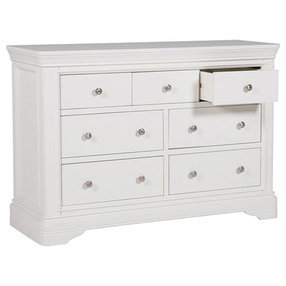 Harrington Bone Painted 7 Drawer Chest - The Furniture Warehouse