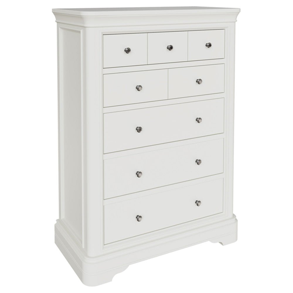 Harrington Bone Painted 8 Drawer Chest - The Furniture Warehouse