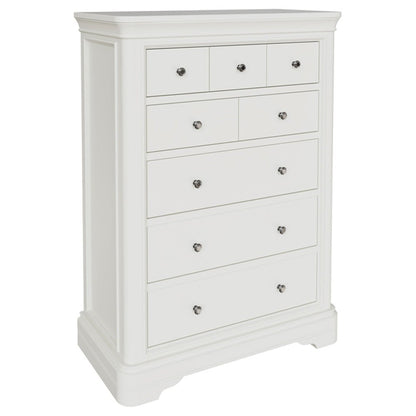 Harrington Bone Painted 8 Drawer Chest - The Furniture Warehouse