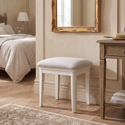 Harrington Bone Painted Dressing Stool - The Furniture Warehouse