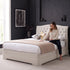 Harrington Taupe King Size Bed Frame - The Furniture Warehouse