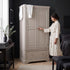 Harrington Taupe Painted Double Wardrobe - The Furniture Warehouse