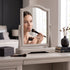 Harrington Taupe Painted Vanity Mirror - The Furniture Warehouse