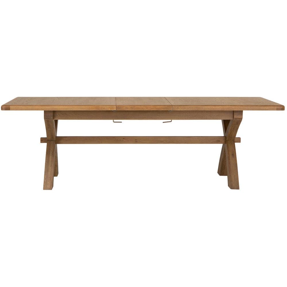 Wessex Smoked Oak 2.0m Extending Cross Leg Dining Table