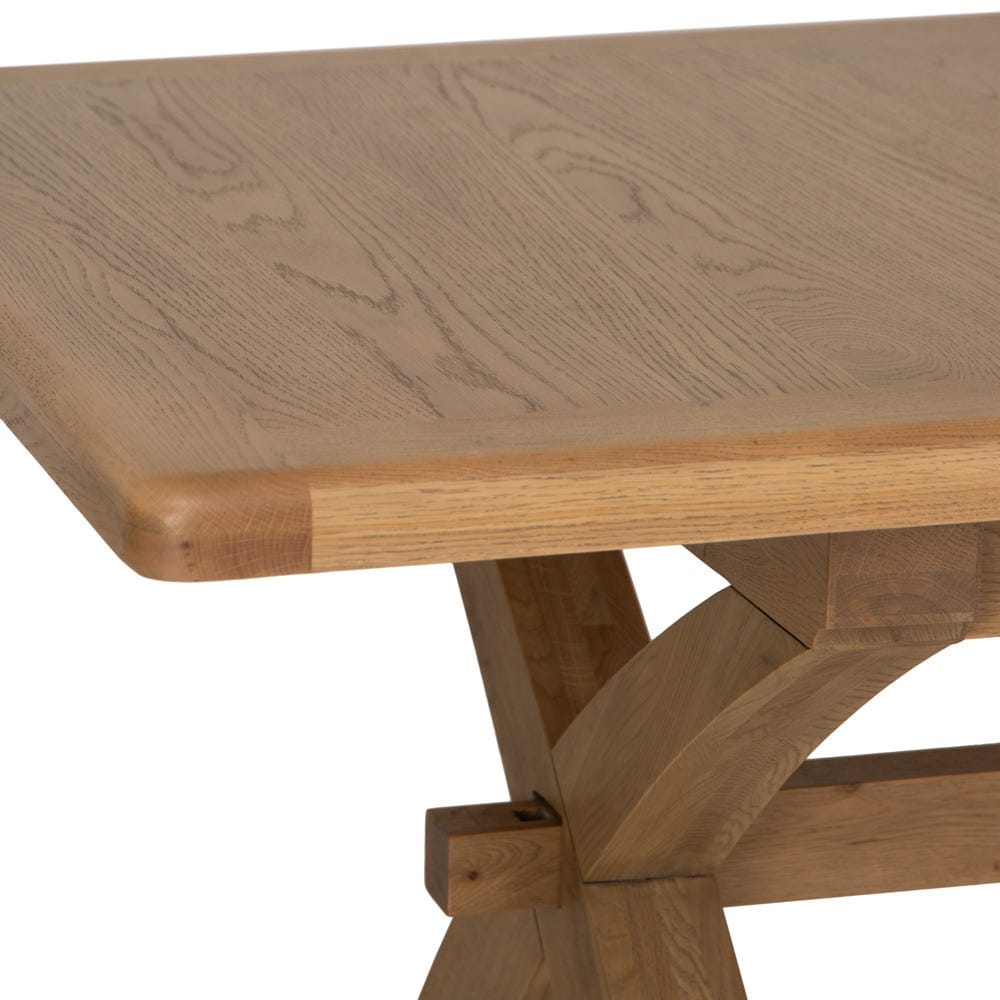 Wessex Smoked Oak 2.0m Extending Cross Leg Dining Table