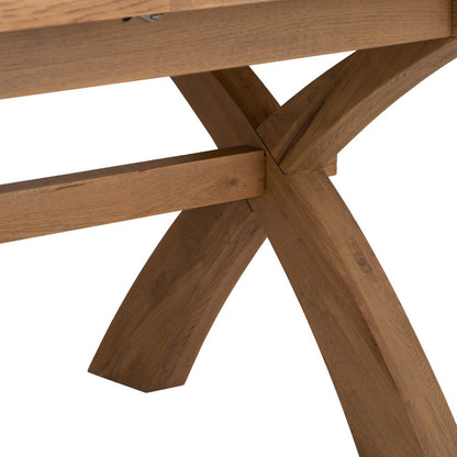 Wessex Smoked Oak 2.0m Extending Cross Leg Dining Table