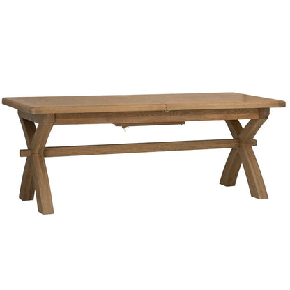 Wessex Smoked Oak 2.0m Extending Cross Leg Dining Table