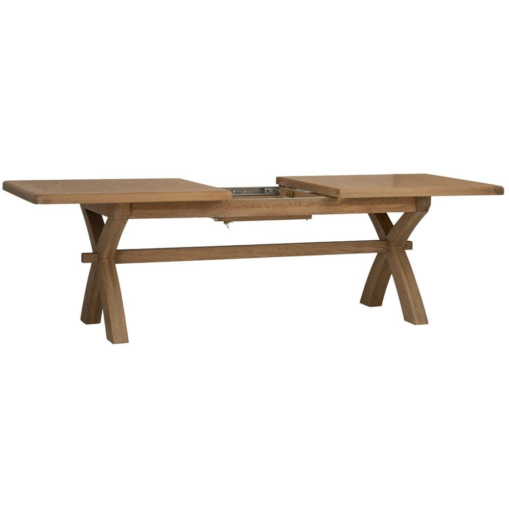 Wessex Smoked Oak 2.0m Extending Cross Leg Dining Table