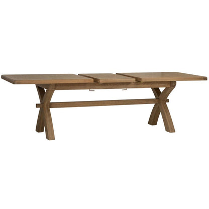 Wessex Smoked Oak 2.0m Extending Cross Leg Dining Table