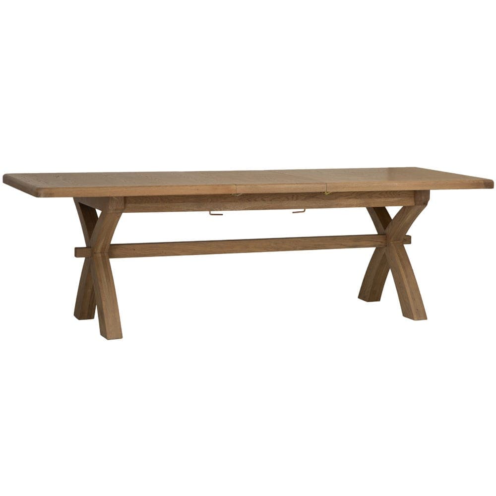 Wessex Smoked Oak 2.0m Extending Cross Leg Dining Table