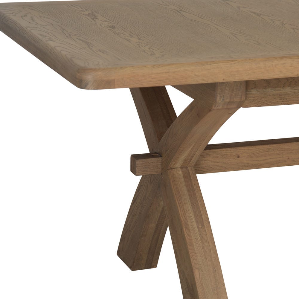 Wessex Smoked Oak 2.0m Extending Cross Leg Dining Table