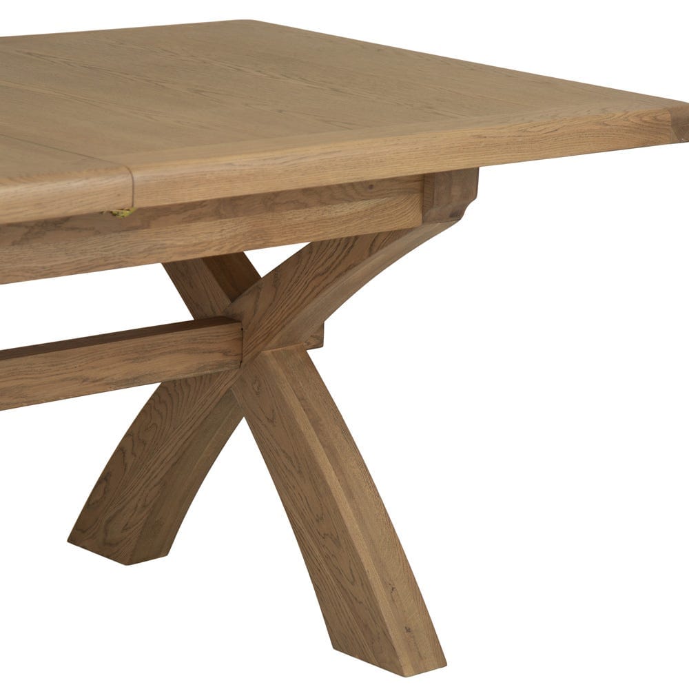 Wessex Smoked Oak 2.0m Extending Cross Leg Dining Table