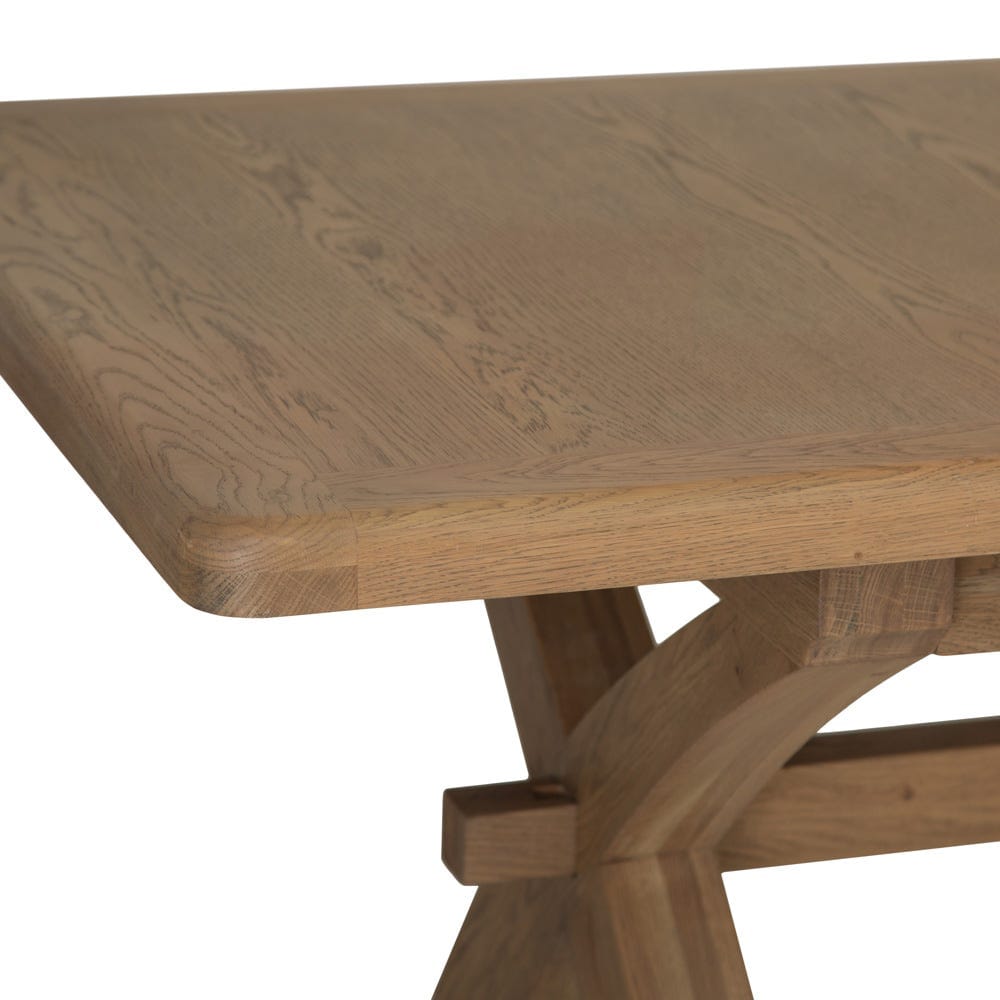 Wessex Smoked Oak 2.0m Extending Cross Leg Dining Table