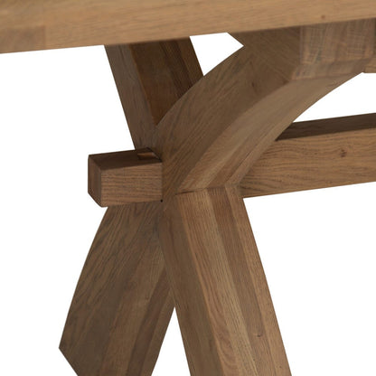 Wessex Smoked Oak 2.0m Extending Cross Leg Dining Table