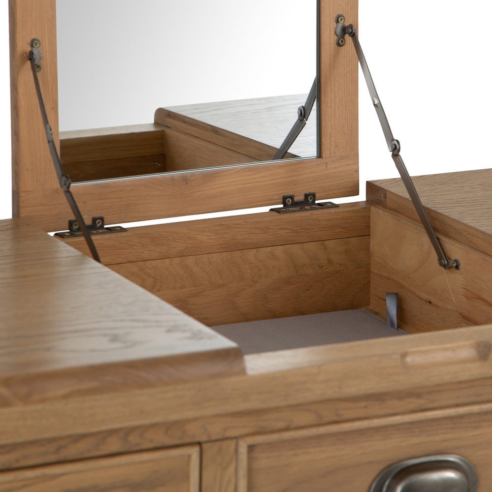 Wessex Smoked Oak Dressing Table With Mirror