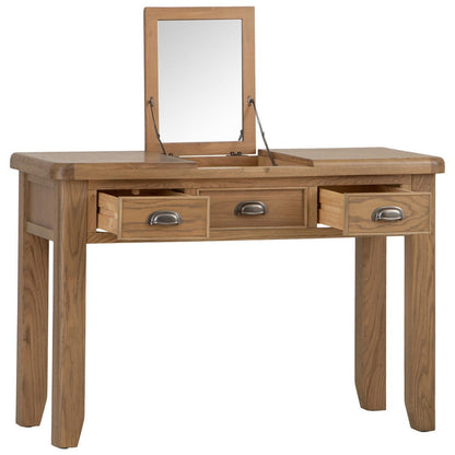 Wessex Smoked Oak Dressing Table With Mirror