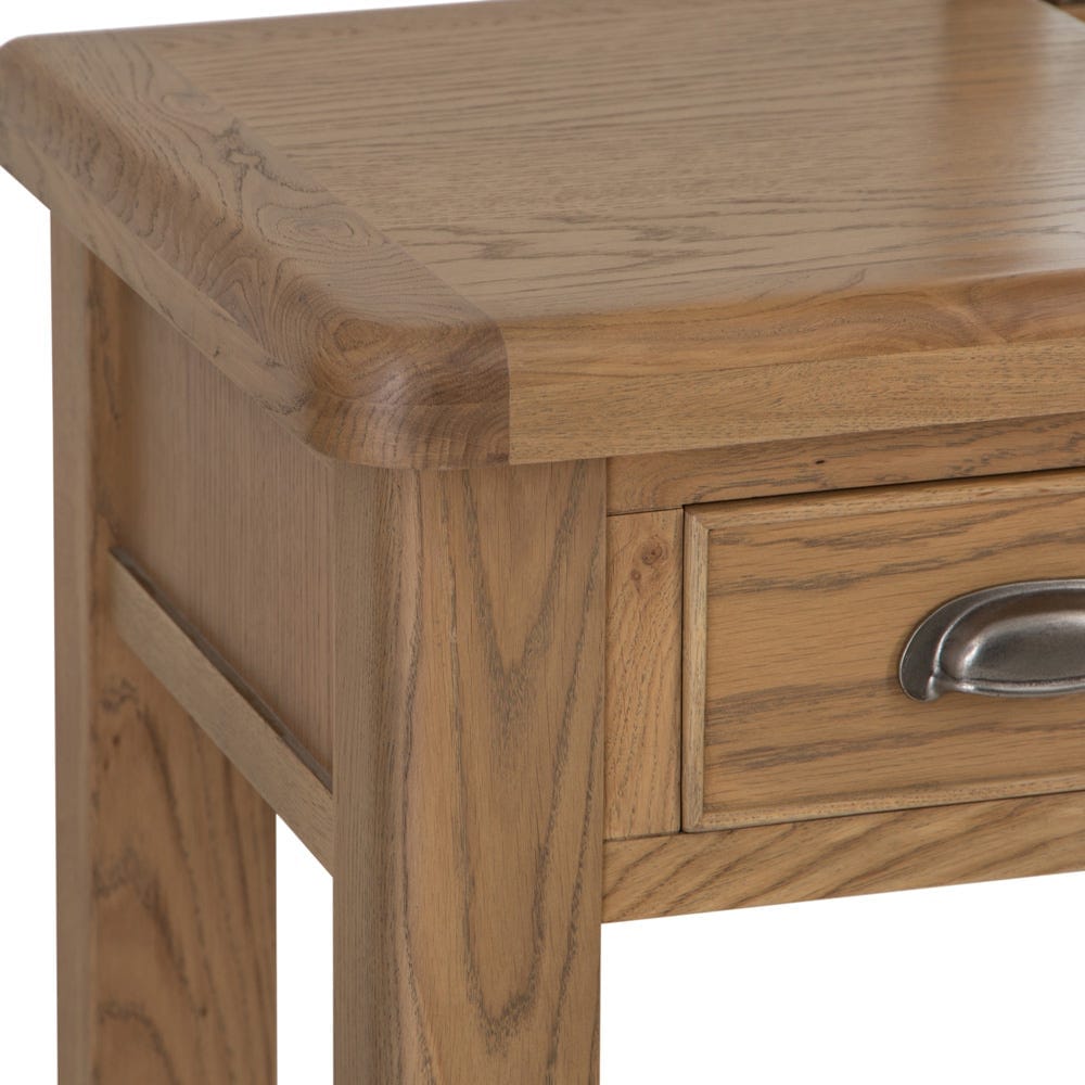 Wessex Smoked Oak Dressing Table With Mirror