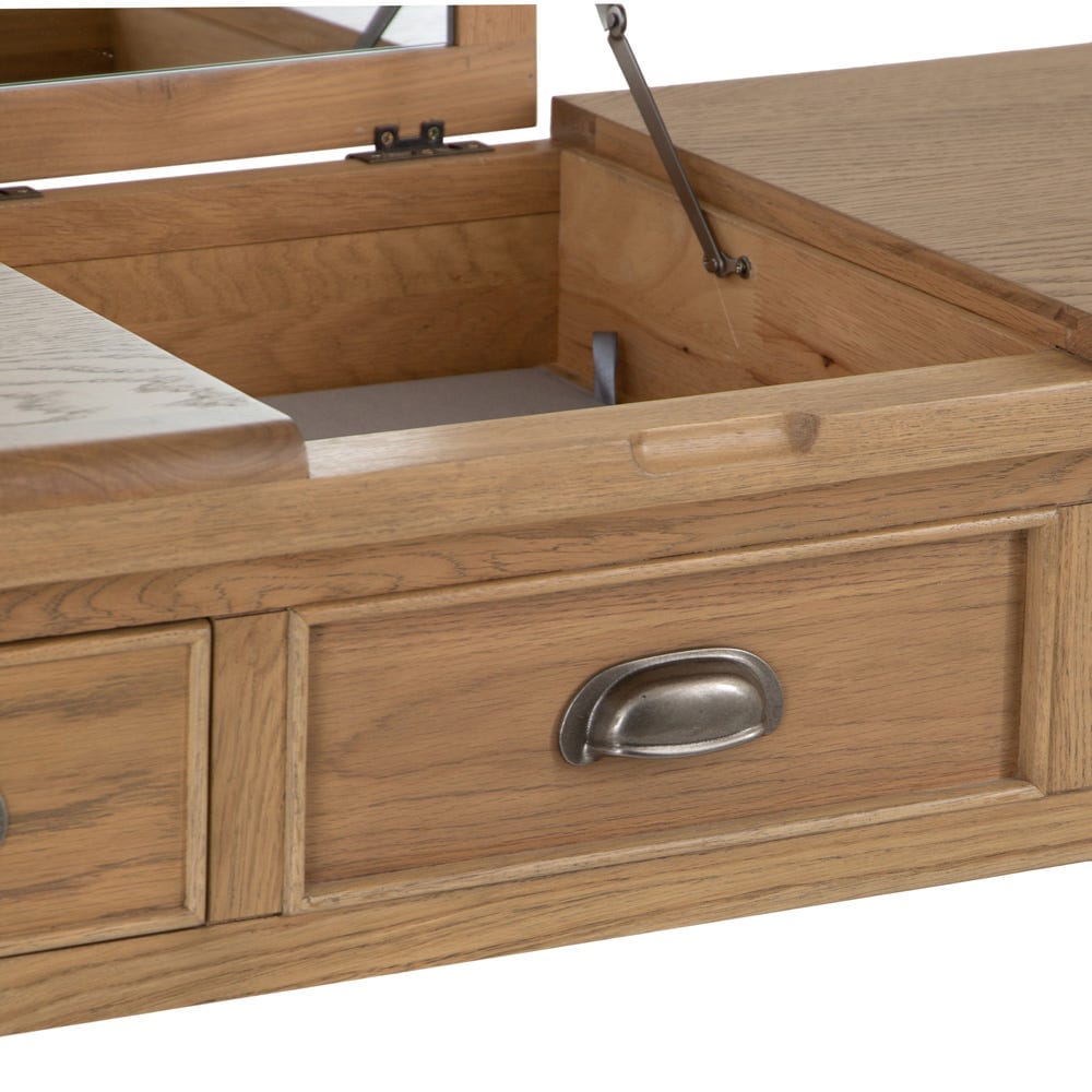 Wessex Smoked Oak Dressing Table With Mirror