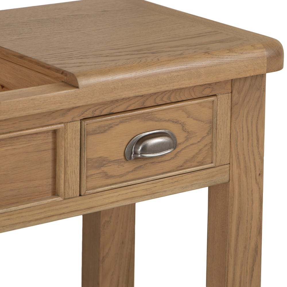 Wessex Smoked Oak Dressing Table With Mirror