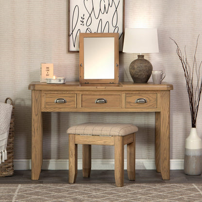 Wessex Smoked Oak Dressing Table With Mirror