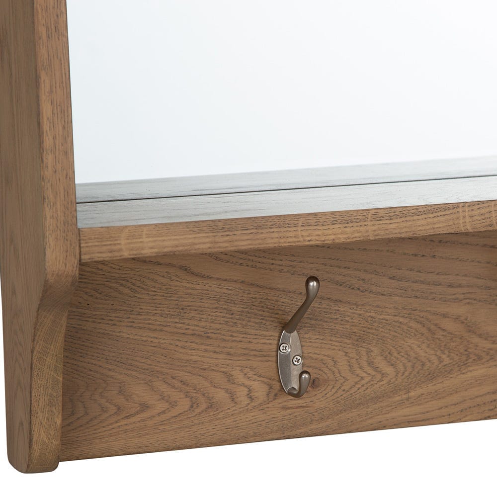 Wessex Smoked Oak Mirrored Coat Rack