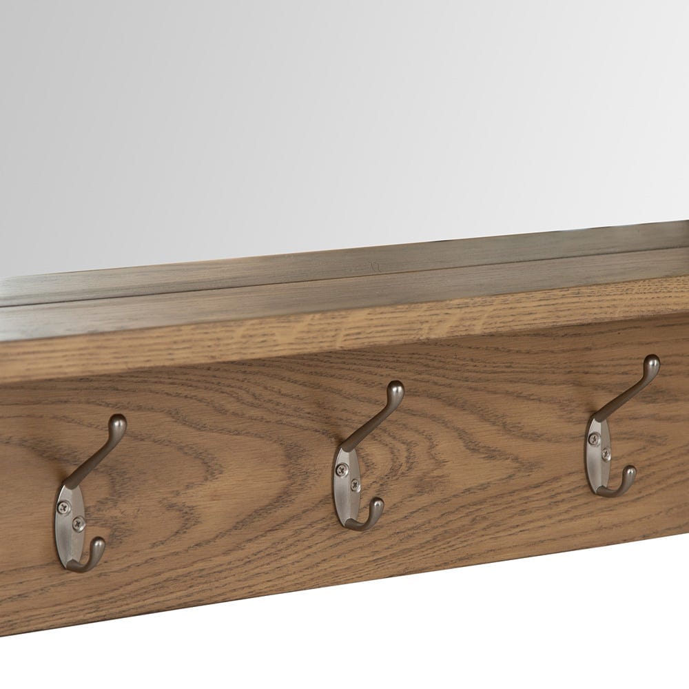 Wessex Smoked Oak Mirrored Coat Rack