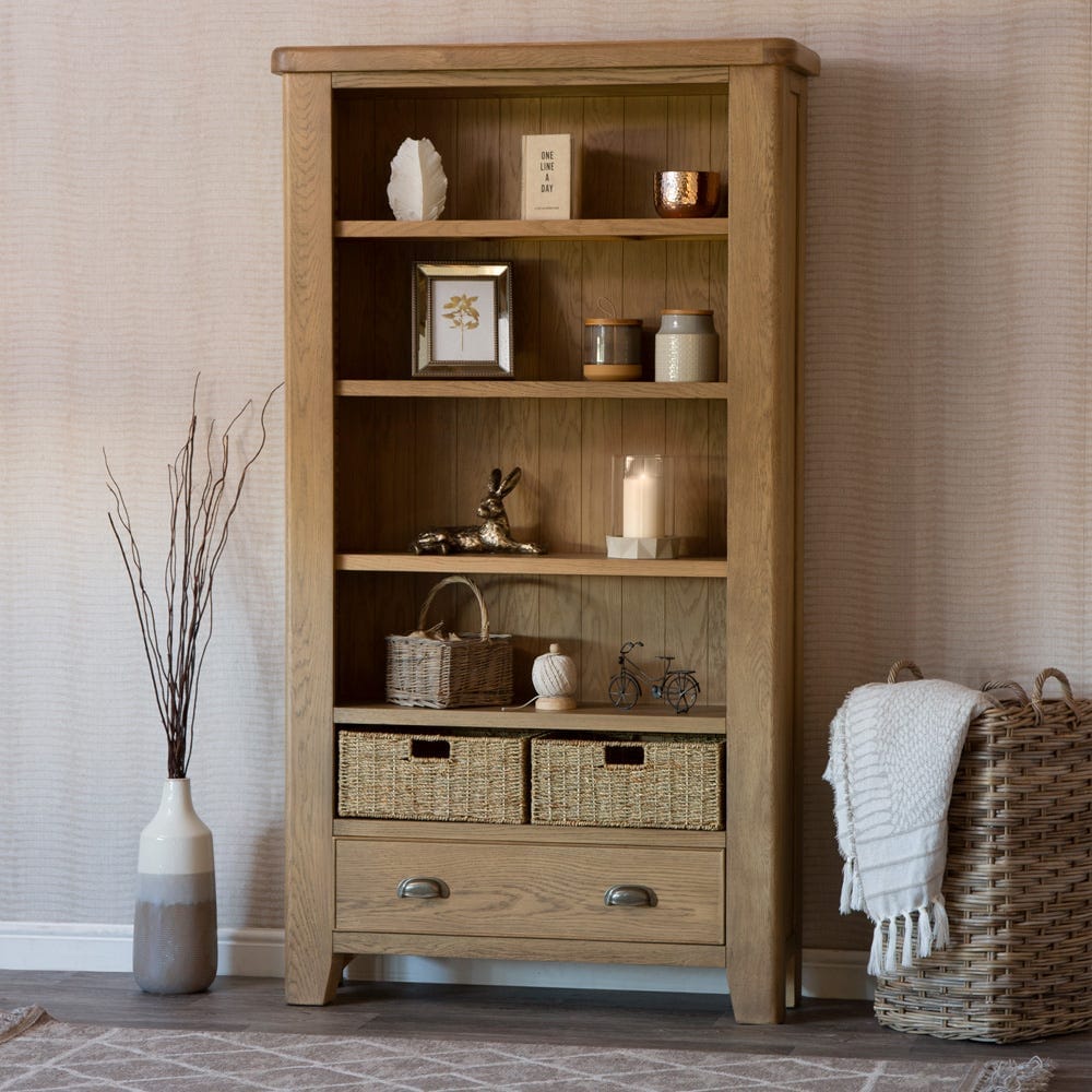 Wessex Smoked Oak Large Bookcase