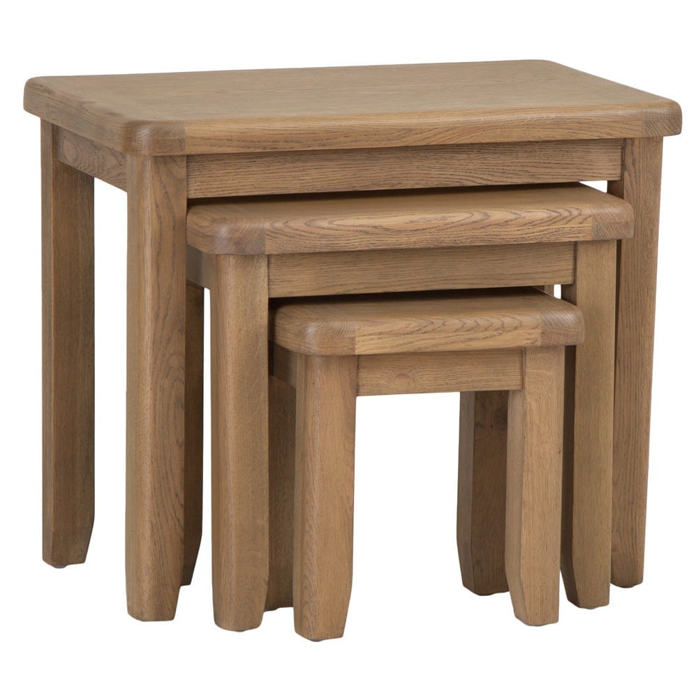 Wessex Smoked Oak Nest of 3 Tables