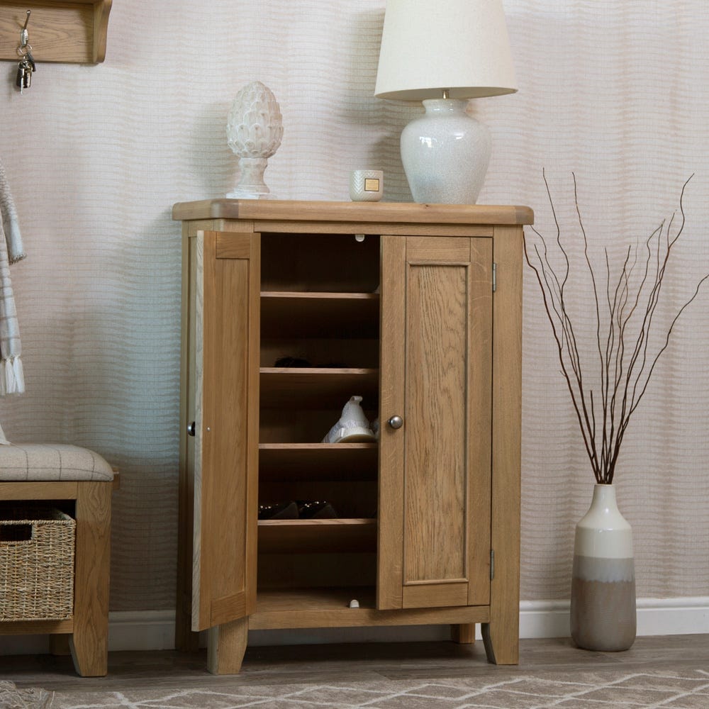 Wessex Smoked Oak Shoe Cupboard