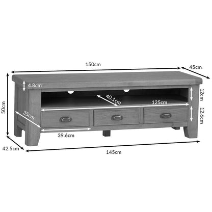 Wessex Smoked Oak Large TV Unit