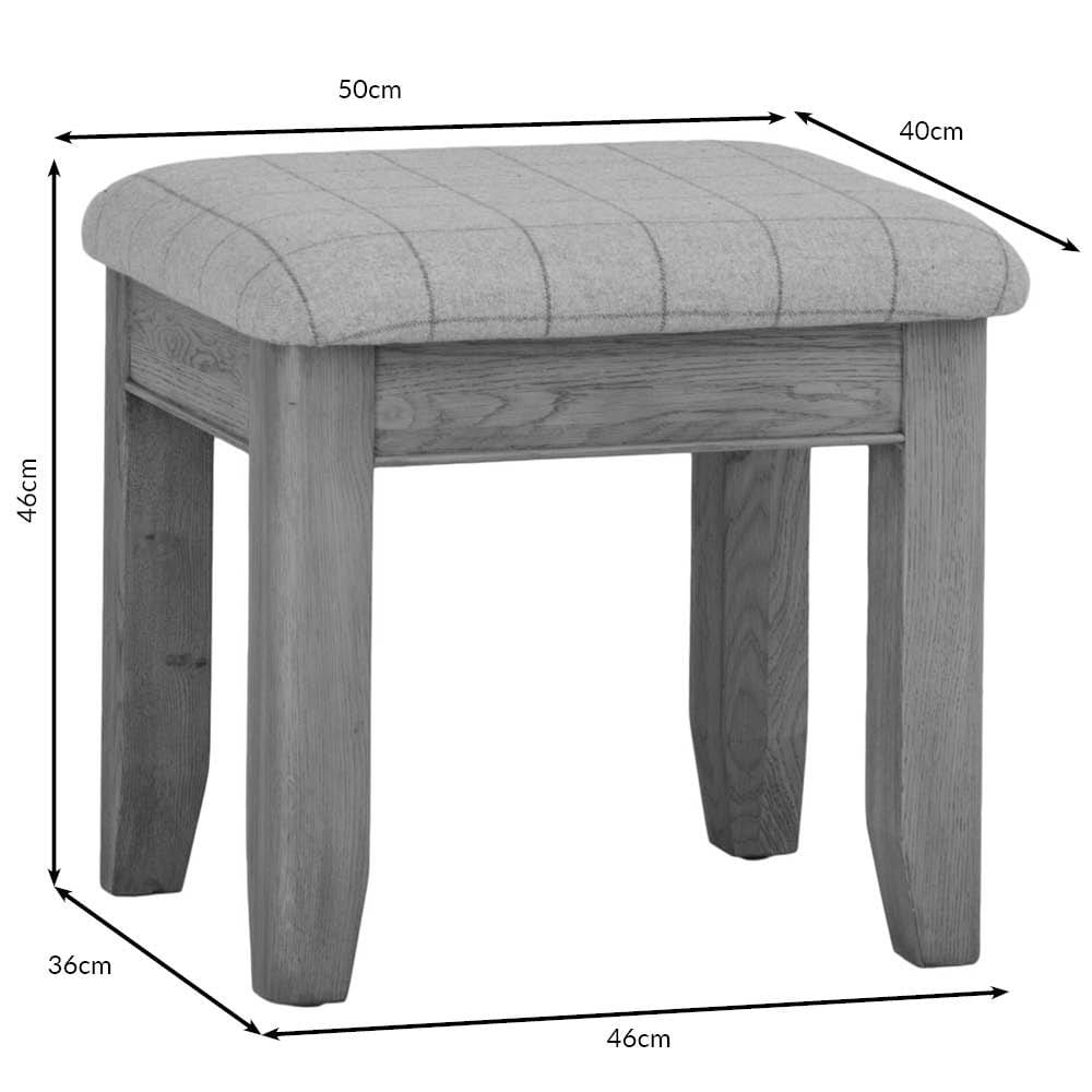 Wessex Smoked Oak Stool