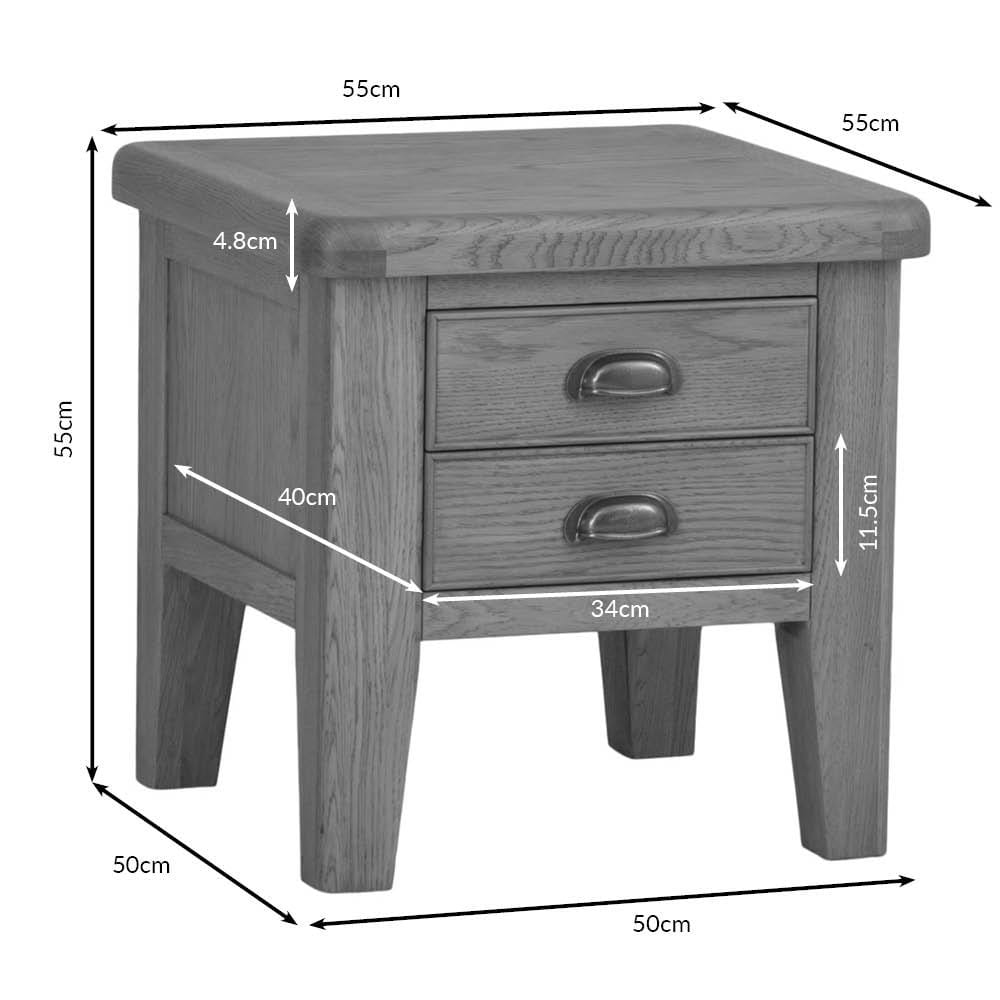 Wessex Smoked Oak Lamp Table