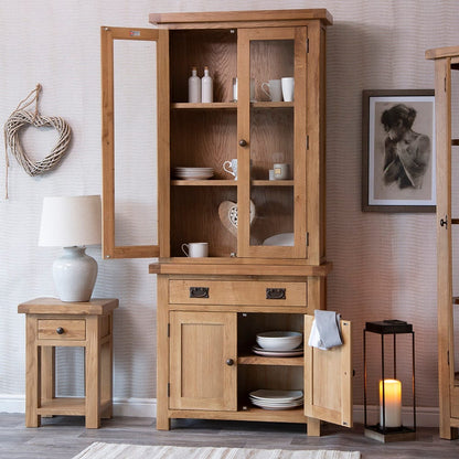 Winchester Oak Mini Sideboard &amp; Hutch Set