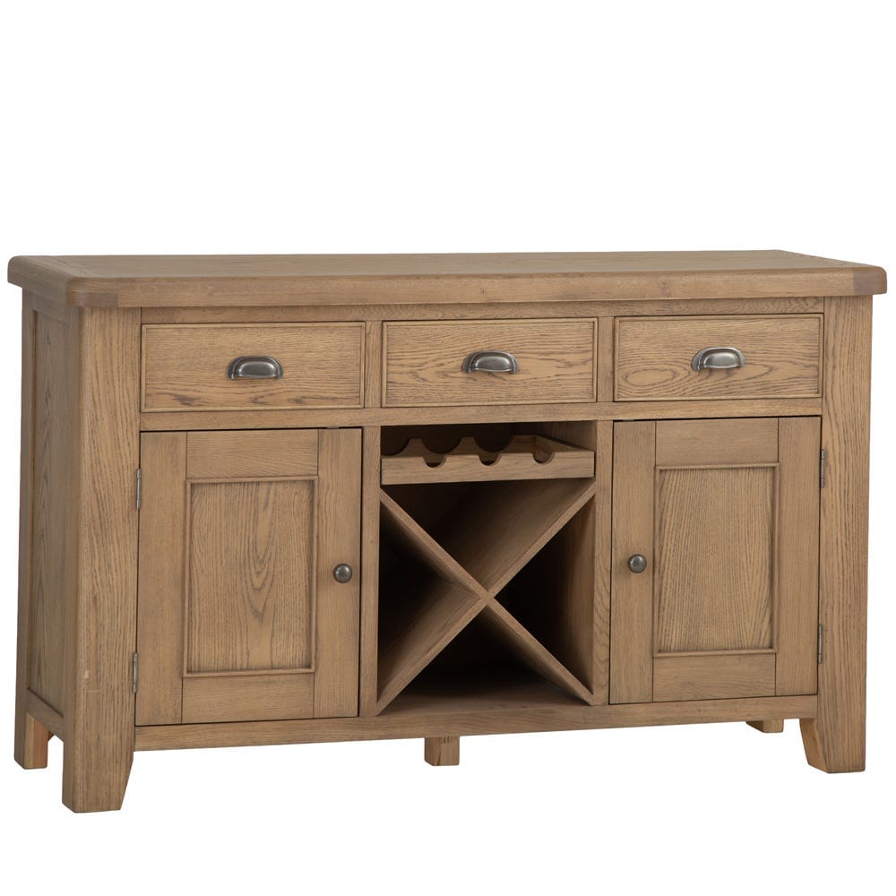 Wessex Smoked Oak Large Sideboard Wine Rack