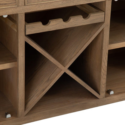 Wessex Smoked Oak Large Sideboard Wine Rack