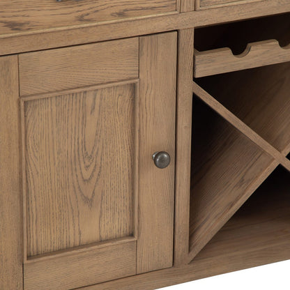 Wessex Smoked Oak Large Sideboard Wine Rack