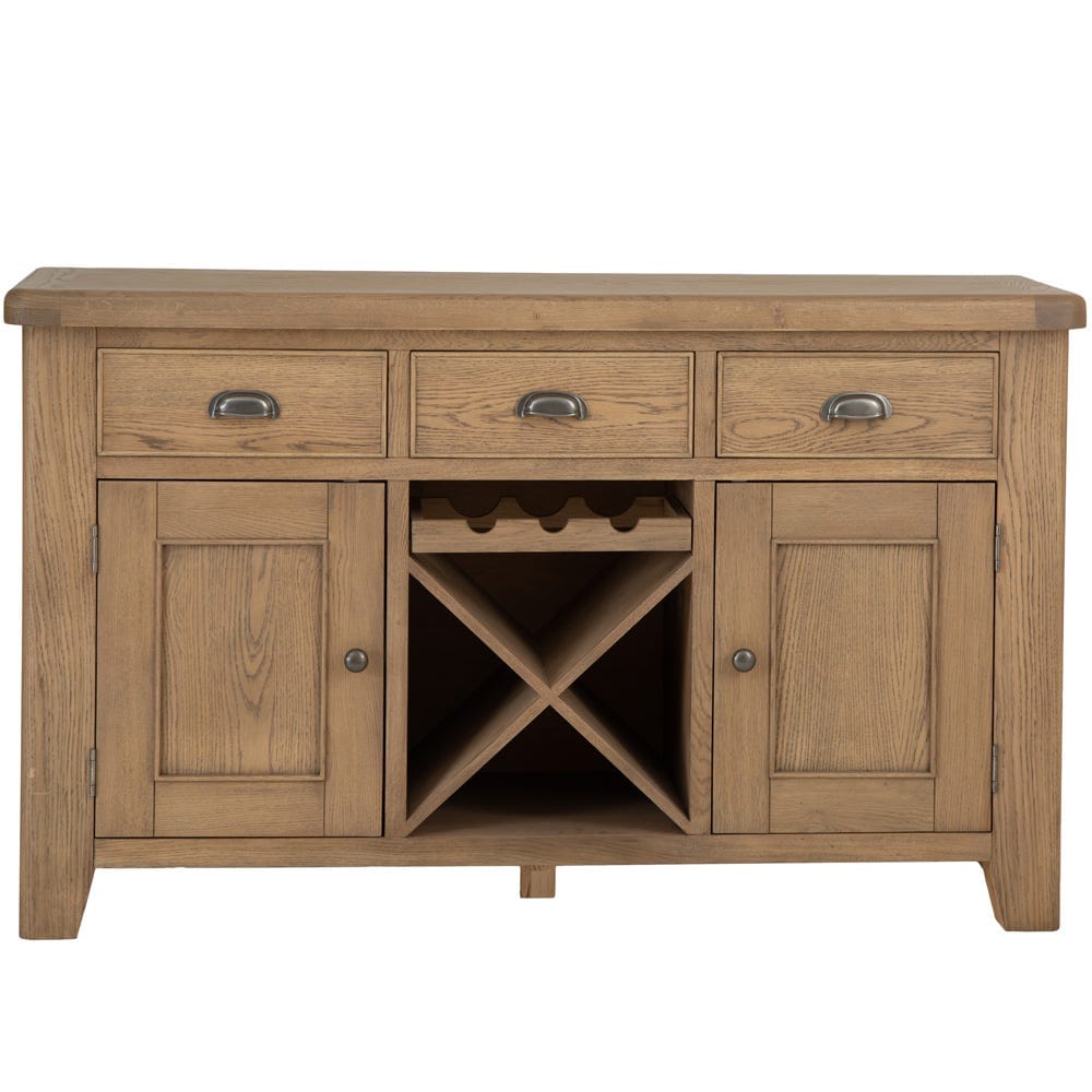 Wessex Smoked Oak Large Sideboard Wine Rack