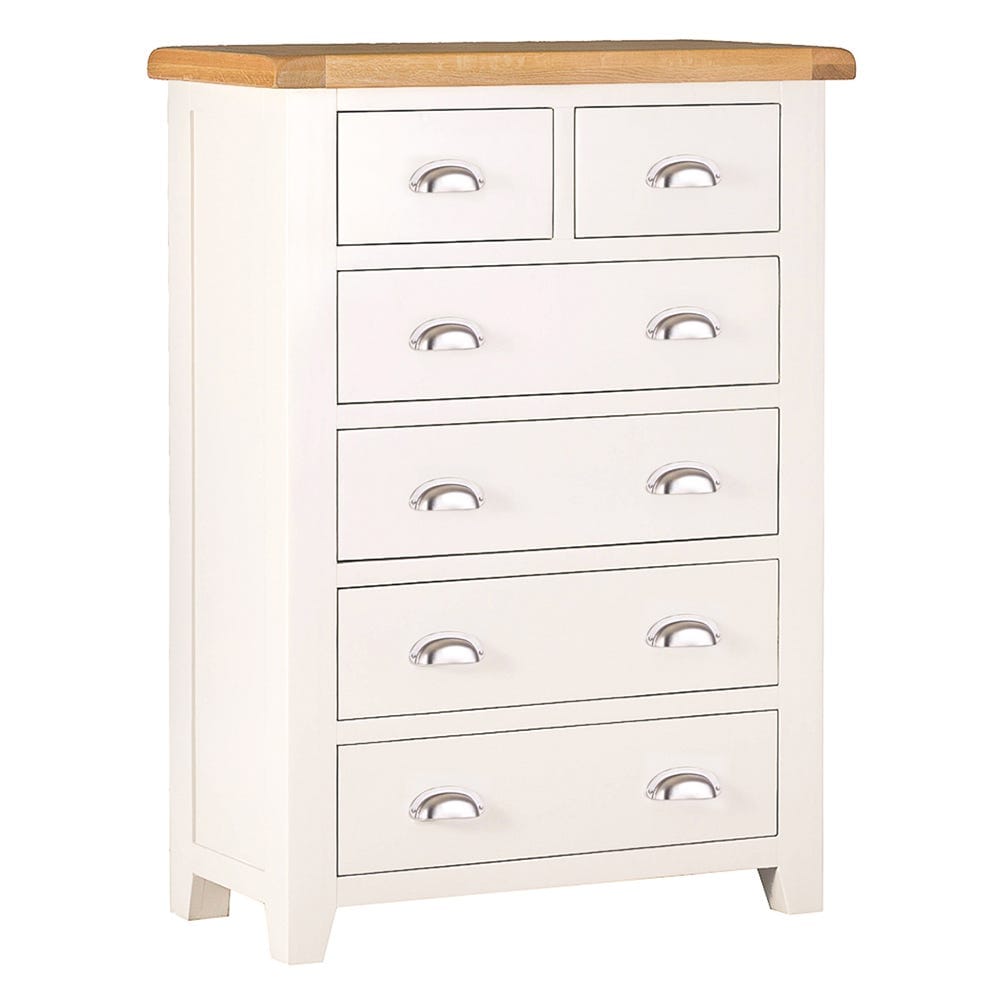 Hampshire Ivory Painted Oak 2 Over 4 Chest