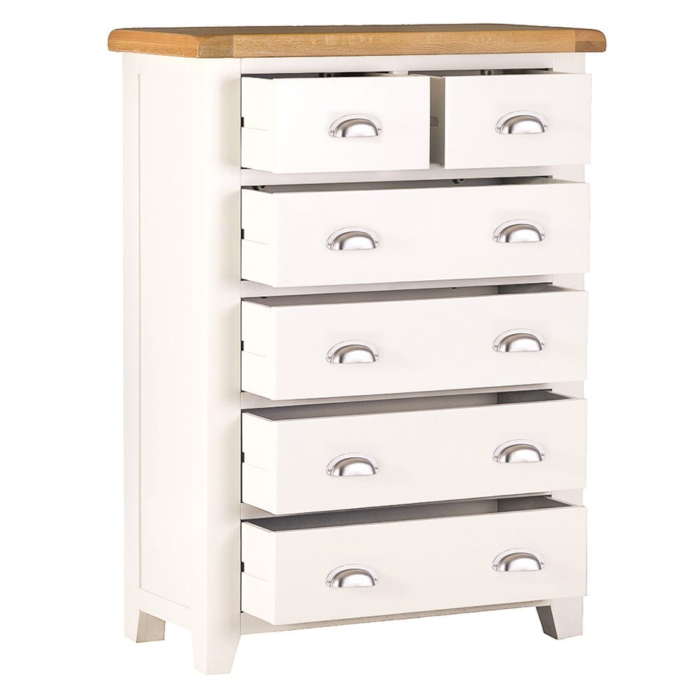 Hampshire Ivory Painted Oak 2 Over 4 Chest