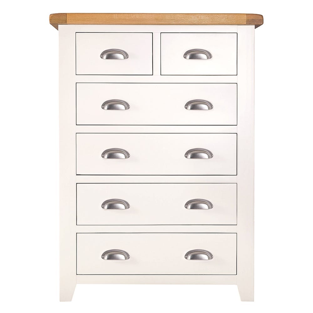 Hampshire Ivory Painted Oak 2 Over 4 Chest