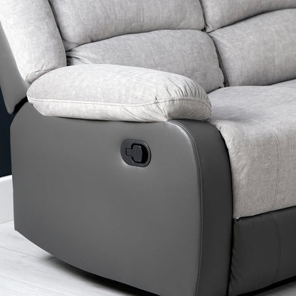 Lauren Grey 3 Seater Recliner Sofa