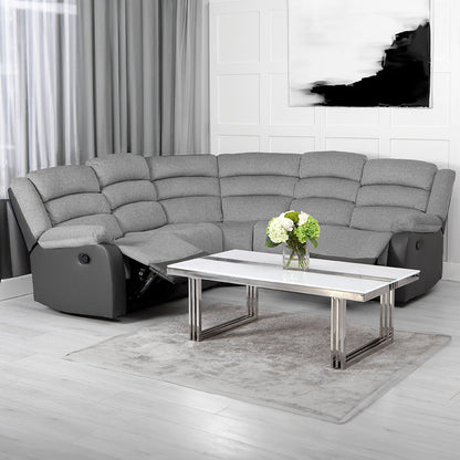 Lauren Grey Recliner Corner Sofa