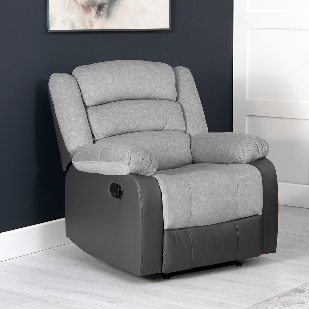 Lauren Grey Recliner Armchair